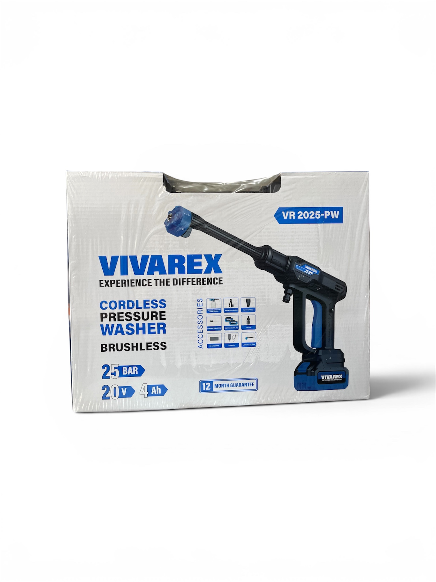 کارواش شارژی ویوارکس ۲۵ بار دو باتری مدل VR 22025-PW
